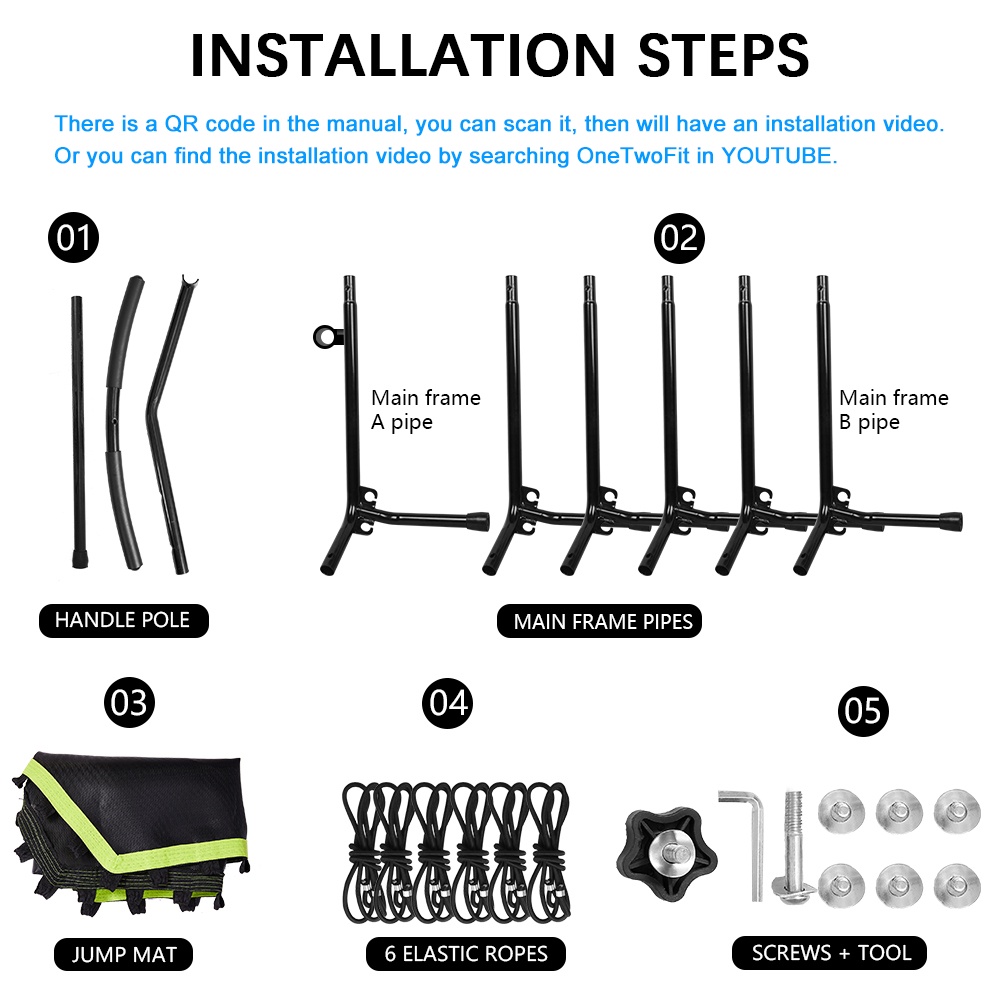 Silent Trampoline With Adjustable Handlebar (125cm) Shopee