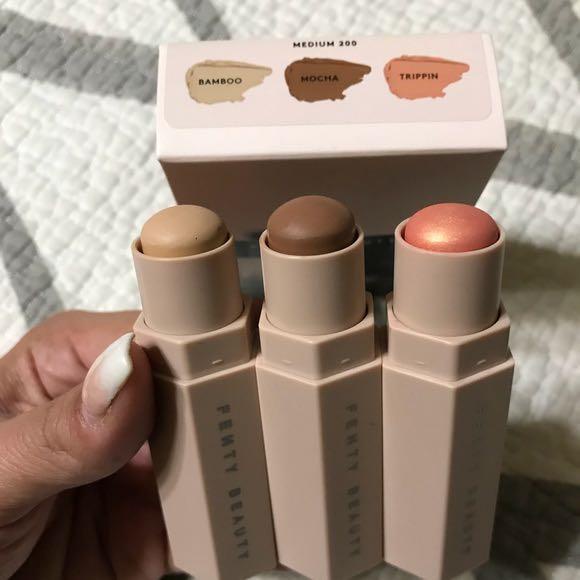 set Fenty Match Stix Trio Conceal Contour Highlight Multifunctional Makeup Bar Shopee Malaysia