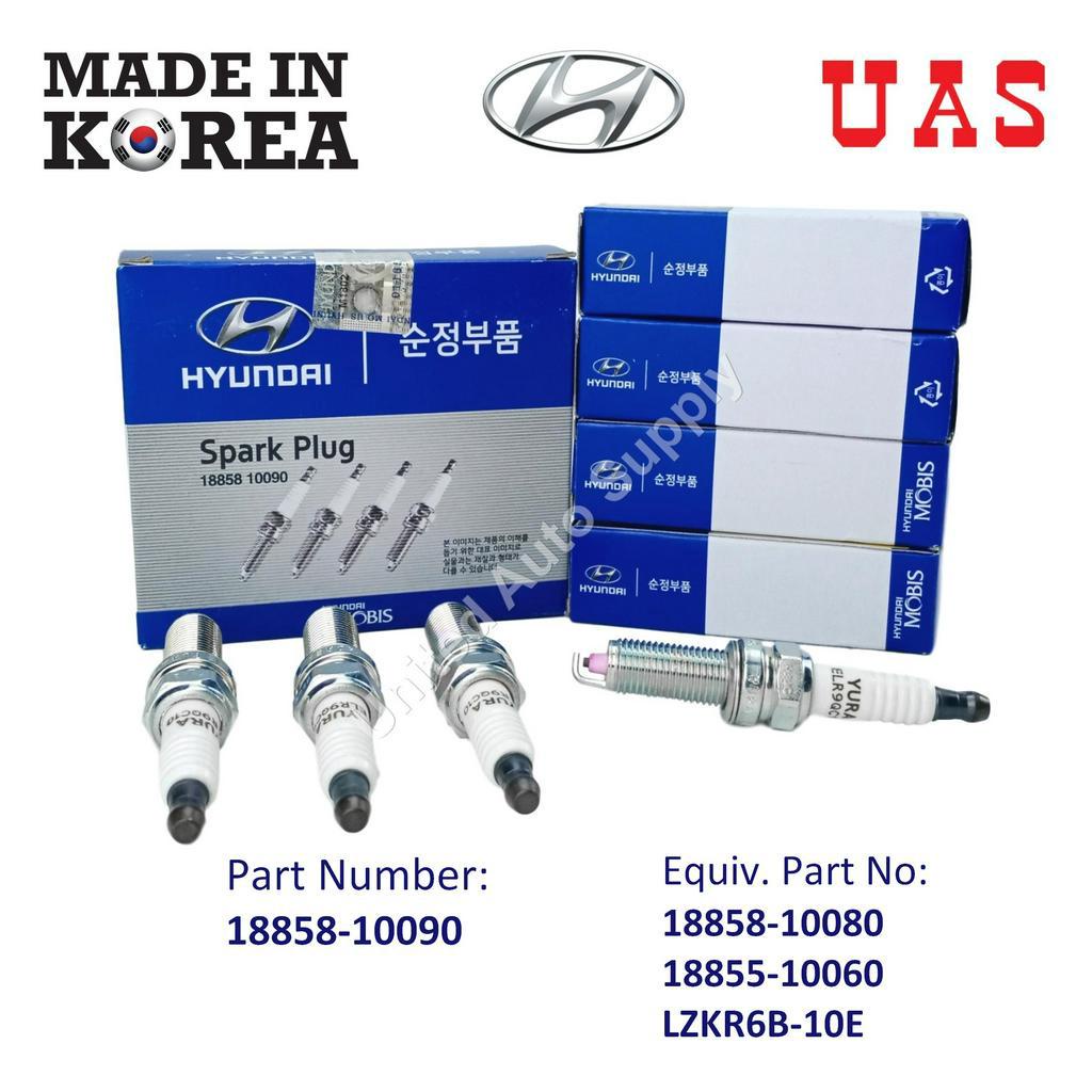 HYUNDAI Spark Plug 18858-10090 LZKR6B-10E ELR9QC10 YURA For HYUNDAI ...