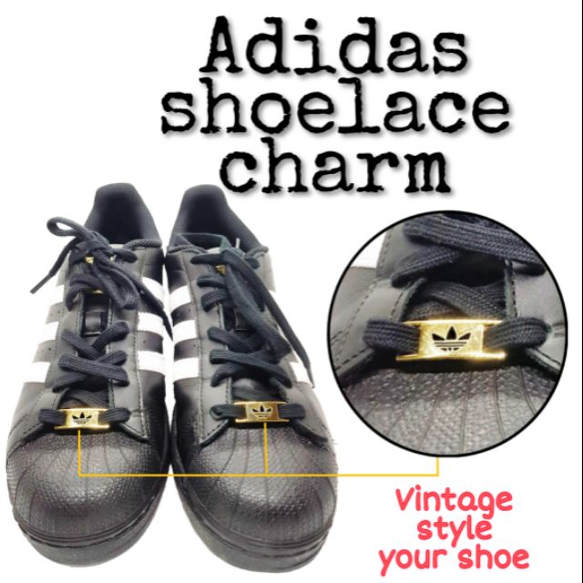Adidas Shoelace charm////engrave logo metal tag lock sneaker decoration