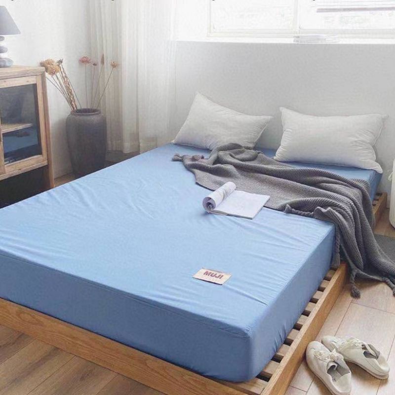 Muji Japanese Style BedSheet Premium Bedsheet Bedding Queen Size Fitted