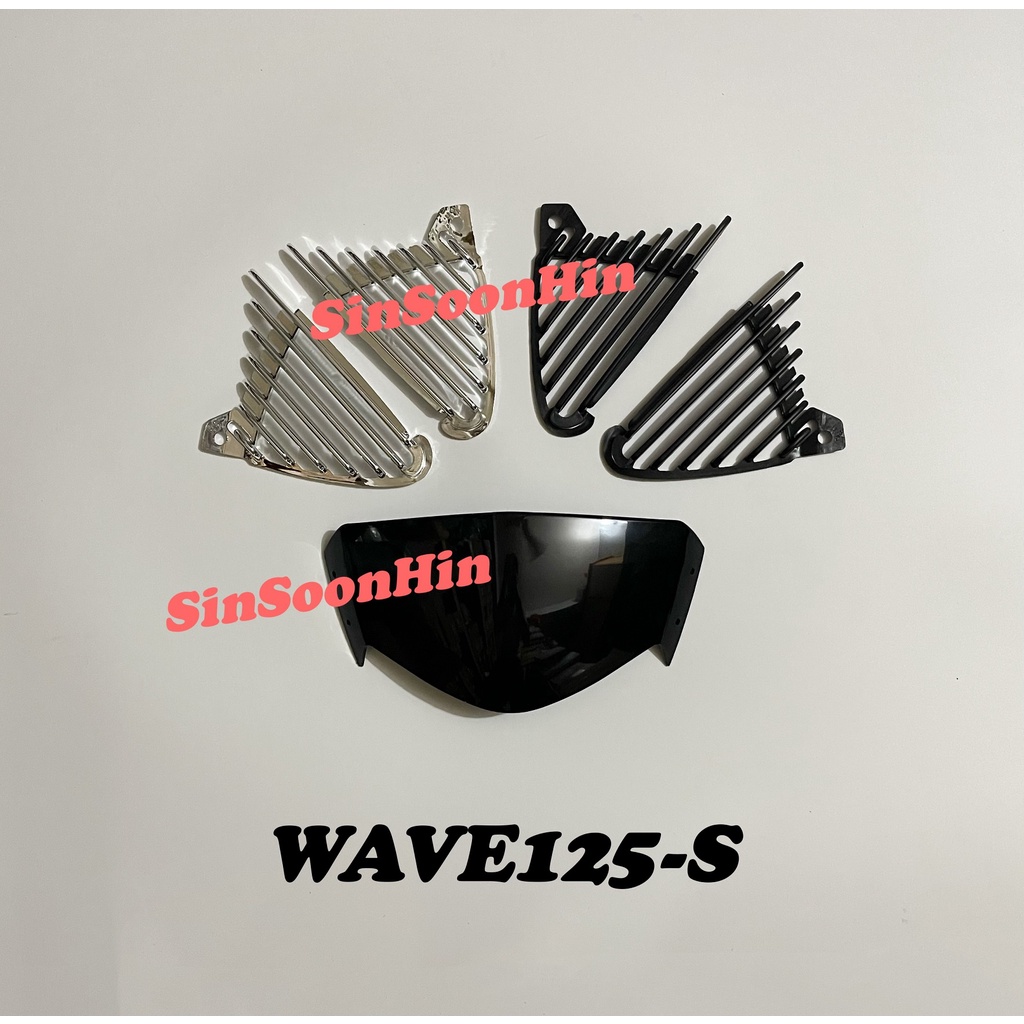 WAVE125-S Visor Windshield / PVC Legshield Inner Small Wings - BLACK ...