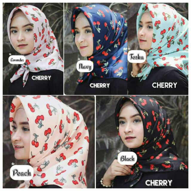 Square Cherry Rectangular Hijab/Quadrilateral Hijab/1kg Fit 8pcs