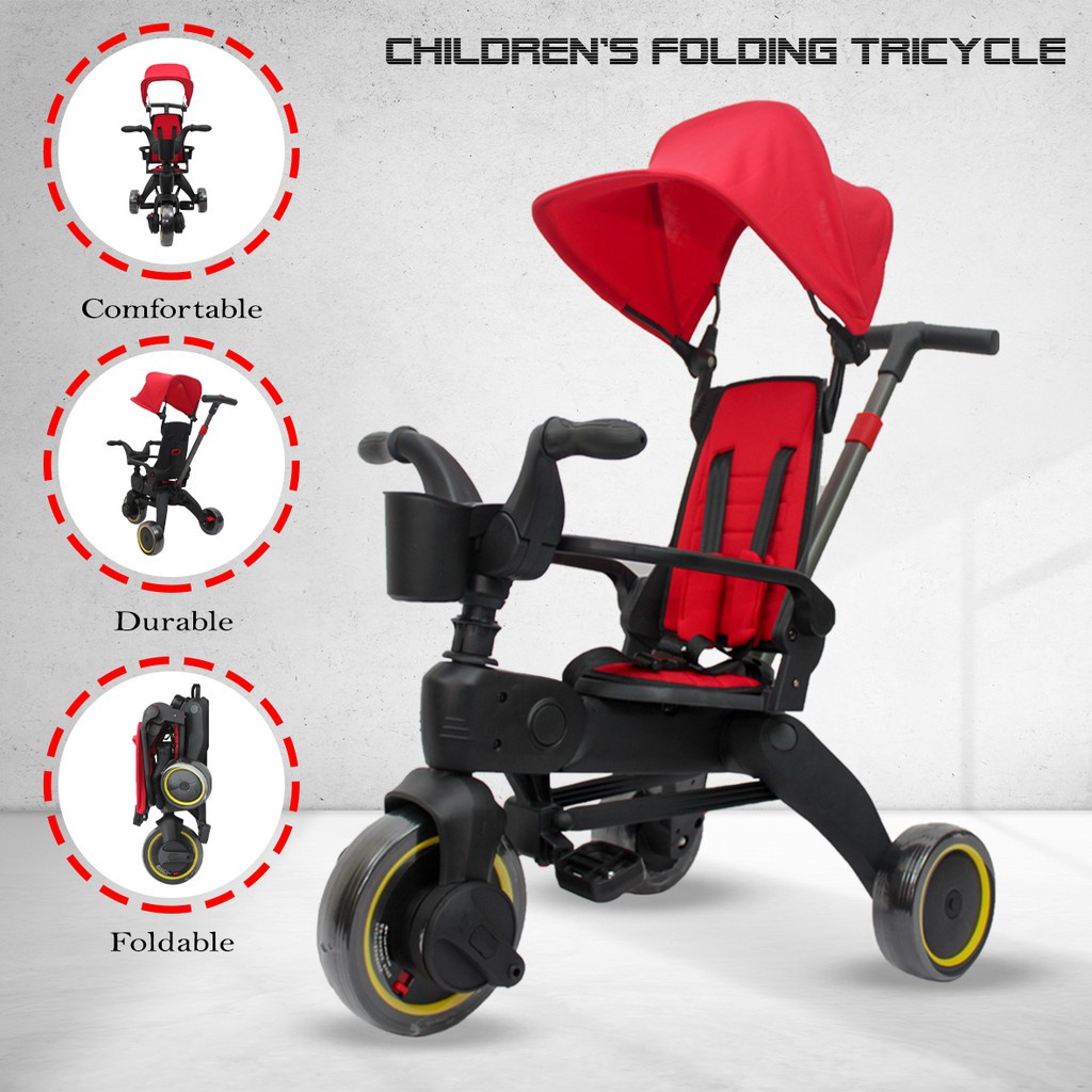 {VP7} 👍[2021 New-Launch] 👍 Children Multi Tricycle 3 Wheels Parent Push ...