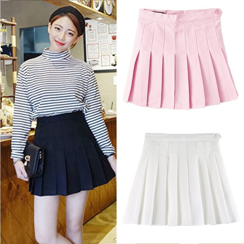 (WITH INNER PANTS) Latest Hot Korean Style Women Mini Skirt A-Line ...