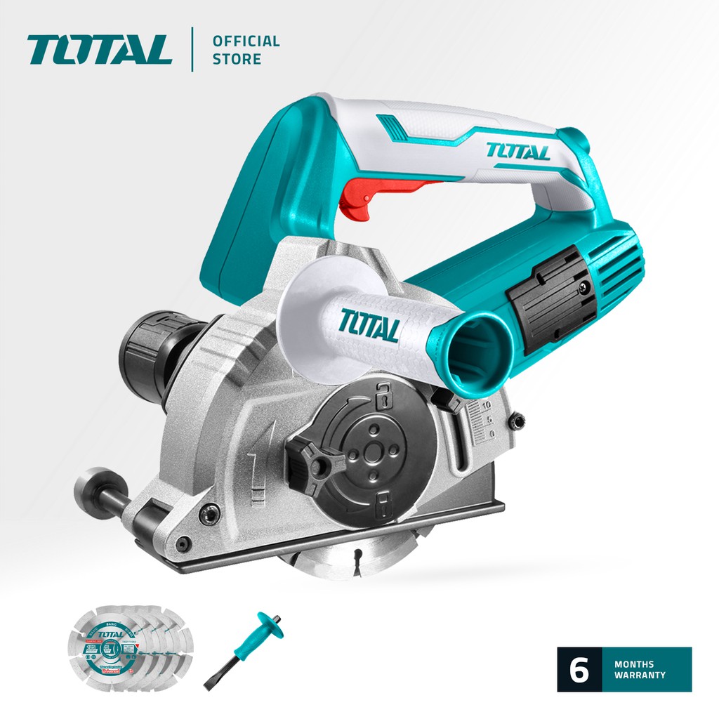 TOTAL Wall Chaser 1500W Free Cutting Disc 4 Pcs Hand Chisel Cut 