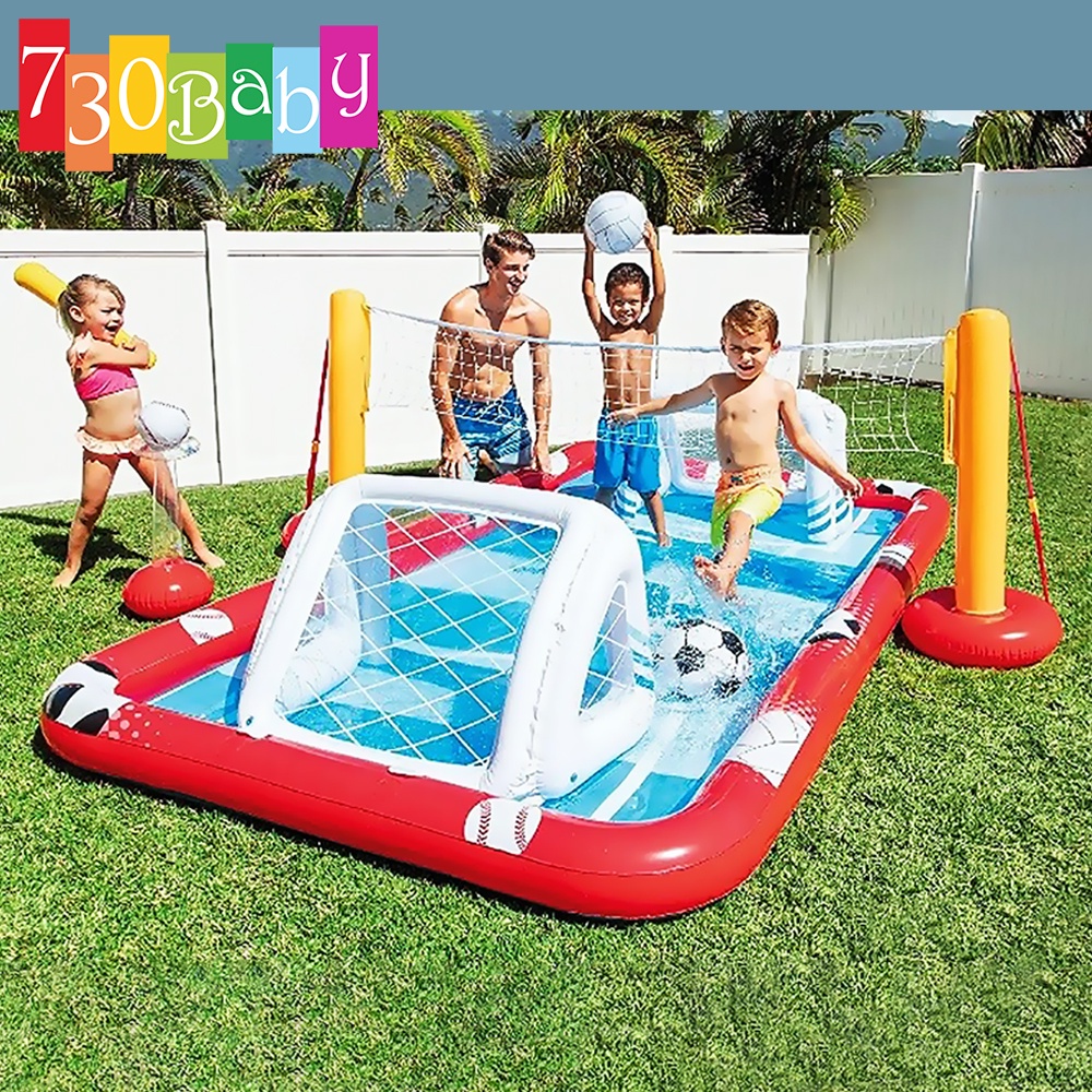 730Baby Intex Game Center Kolam 57147 3in1 set Inflatable Water Pool  Football Swimming Pool Game Set Sports Renang | Shopee Malaysia