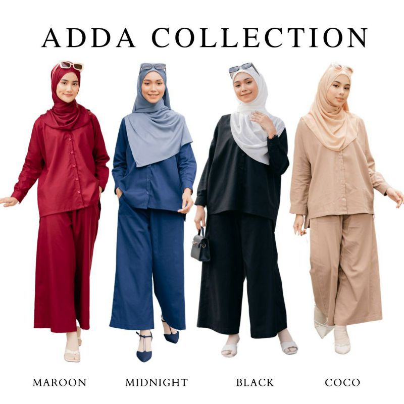 Adda Set Top & Pant (Cotton Linen) | Shopee Malaysia