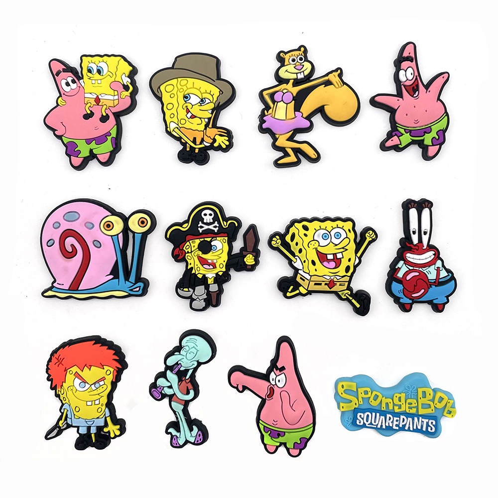 croc charms spongebob