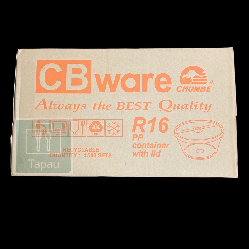 TAPAU - CHUNBE CB WARE R16 (10 X 50set)(500set) 16oz Round Microwave ...