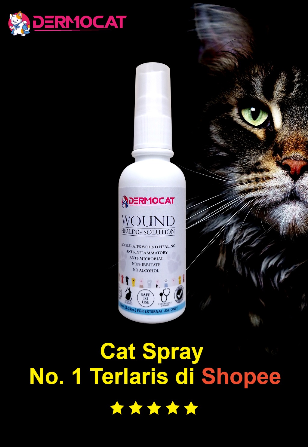 150ml Ubat Luka Kucing, Spray Kucing, Cat Spray, Ubat Kurap Kucing