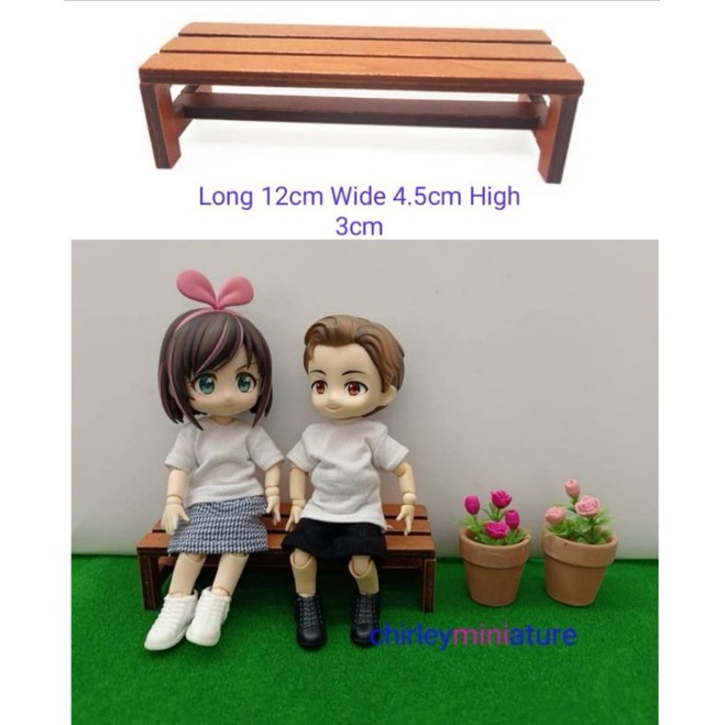 Miniature bench 1/12 / Dollhouse bench 1/12 / Dollhouse chair 1/12 ...