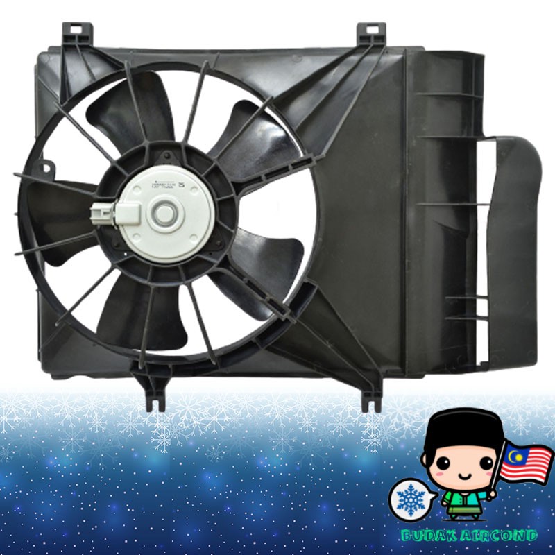 Perodua Alza COOLING FAN ASSY RADIATOR FAN MOTOR AIR COND COMPLETE SET