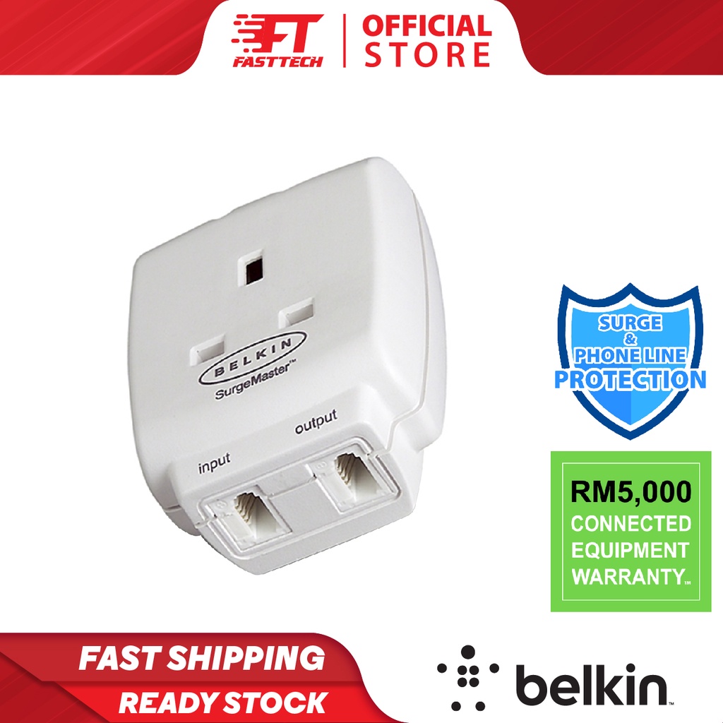 Belkin F9H110vsaCW MasterCube, Power Surge Lightning Arrestor For ...