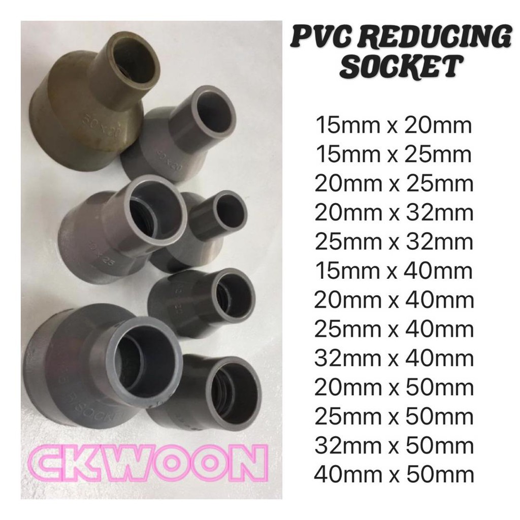 PVC REDUCING SOCKET / PVC FITTING | Shopee Malaysia