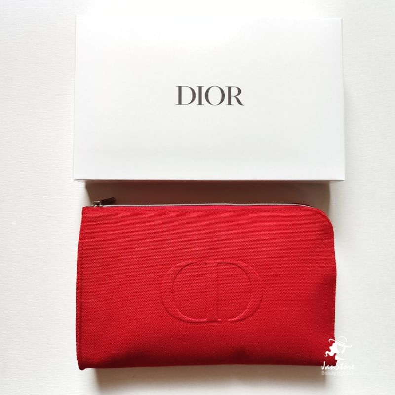 DlOR 2021 Red Fabric Makeup Amenity Accessories Cosmetics Pouch ...