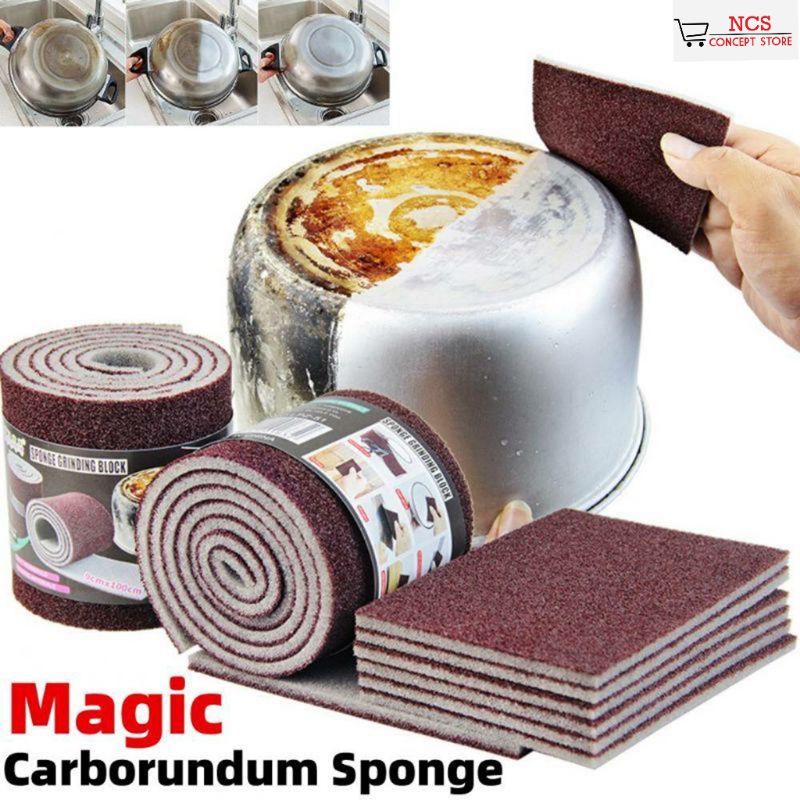 [Ready Stock] 9cm x100cm Sponge Grinding Block Magic Cleaning Sponge
