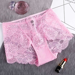Hollow Out Lace Panties High Waist Underwear Women Sexy Lingerie Ice Silk  Briefs Material Comfortable Close Breathable L-XXL