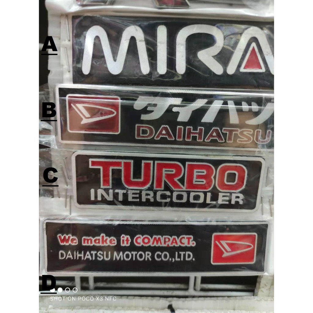 DAIHATSU MIRA REAR LOGO EMBLEM | Shopee Malaysia