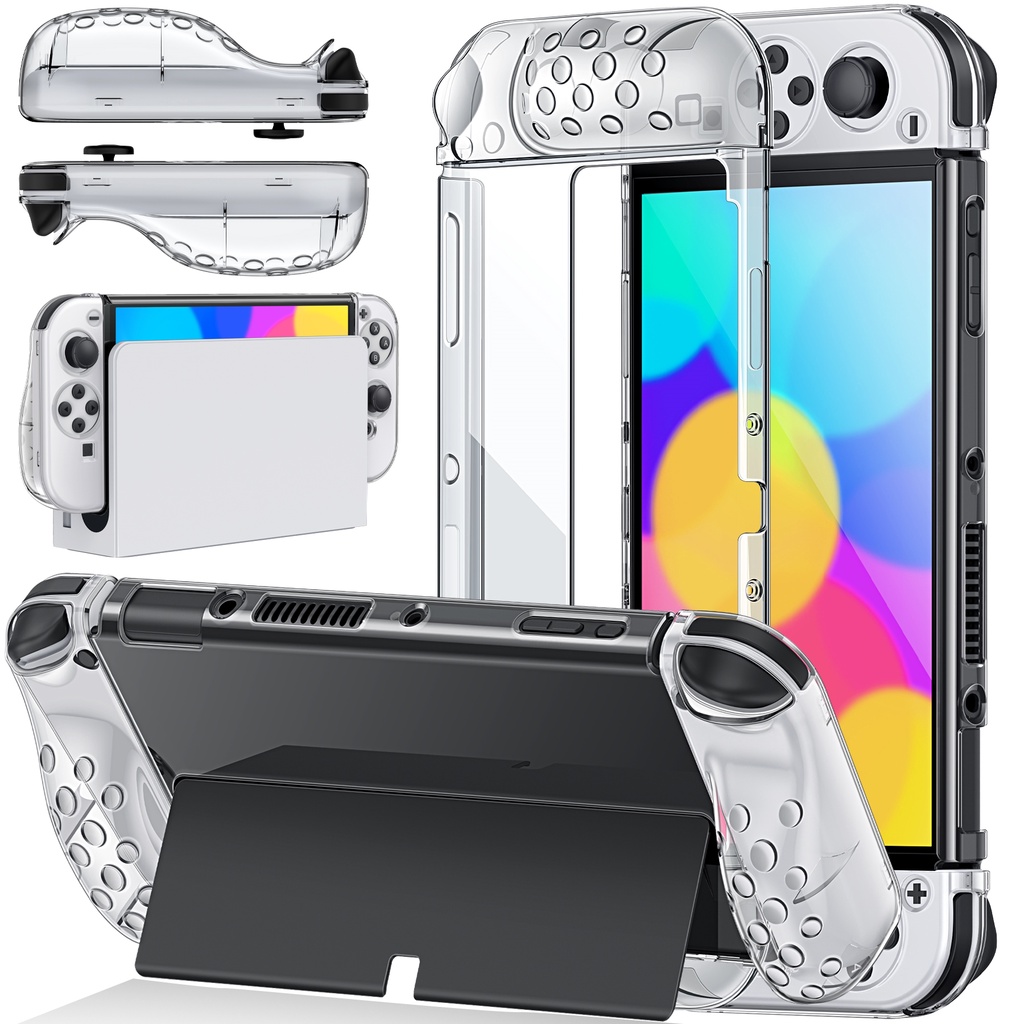 Detachable Crystal PC Case For Nintendo Switch OLED Ultra Thin Hard ...