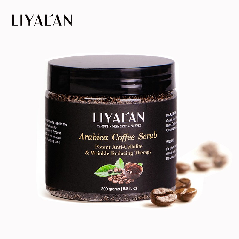 LIYAL'AN Organic Arabica Coffee Scrub Exfoliating Remove Cellulite Face