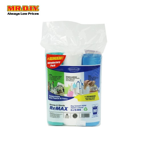 Sekoplas ReMAX Garbage Bag Jumbo Heavy Duty 127X152cm 10 Sheets