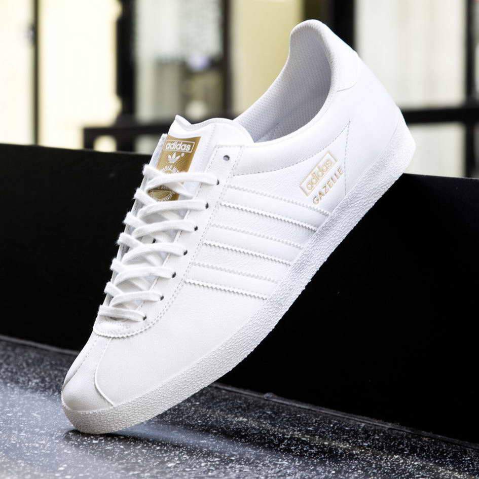 All white adidas store gazelle og