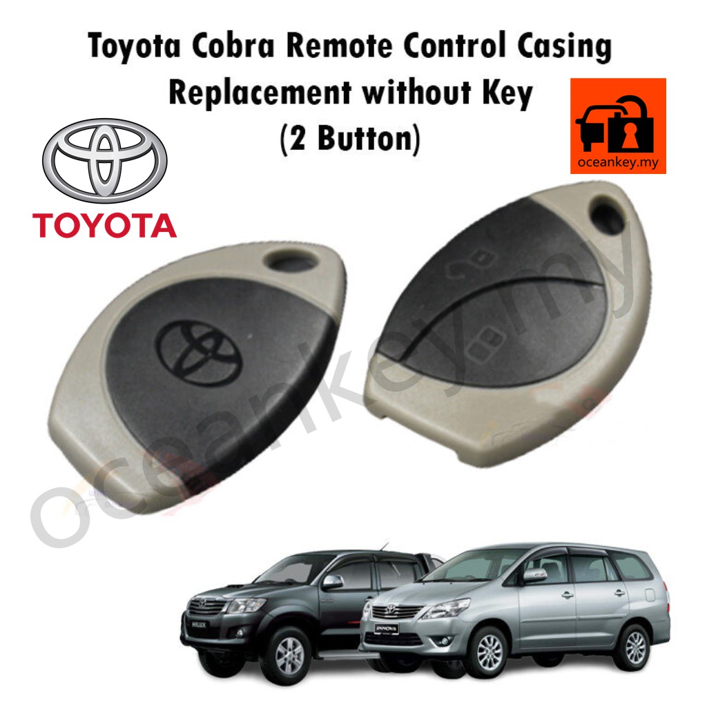 Toyota Hilux Innova Vios Altis Fortuner 2 Button Remote Key Cover Case ...