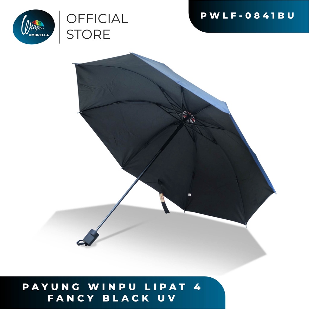 Winpu Umbrella 4 Fold Fancy Black UV | Shopee Malaysia