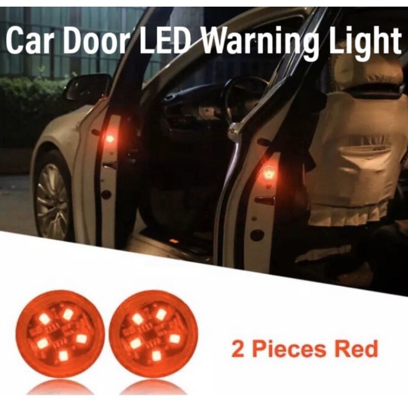 Universal Wireless Car Door LED Warning Light Shinning Blinking Light 2pcs Shopee Malaysia