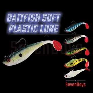 5Pcs/Lot Silicone Soft Fishing Lure Mixed Color Set 7.5cm 12g Jig Head  Wobbler Artificial Bait for Sea Bass Pike Grouper Carp