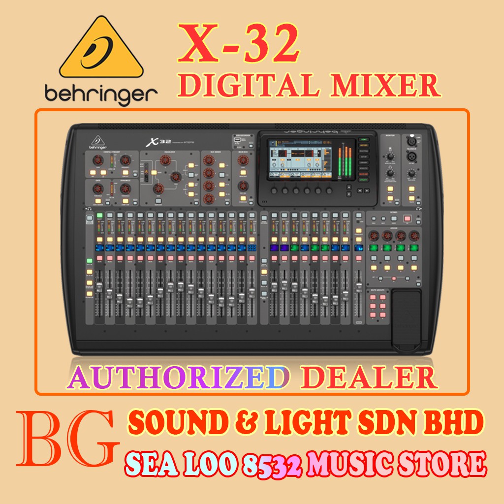 BEHRINGER X32 40INPUT, 25BUS DIGITAL MIXING CONSOLE WITH 32