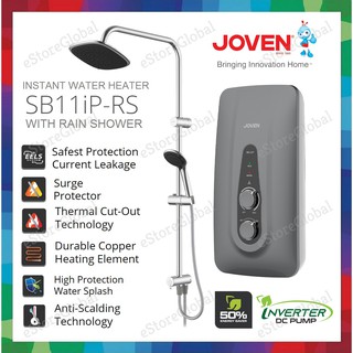 JOVEN SB11iP RS Instant Water Heater With Rain Shower ( DC INVERTER PUMP )  Shower Heater / Pemanas Air Mandi | Shopee Malaysia