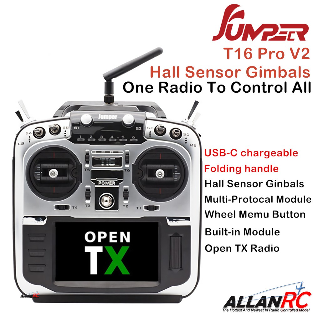Jumper T16 Pro V2 Hall Sensor Gimbals OpenTX Builtin Multiprotocol