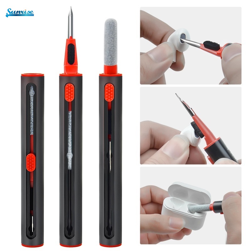 Multipurpose Portable Bluetooth Earphones Case Cleaning Pen Brush/ 3 in