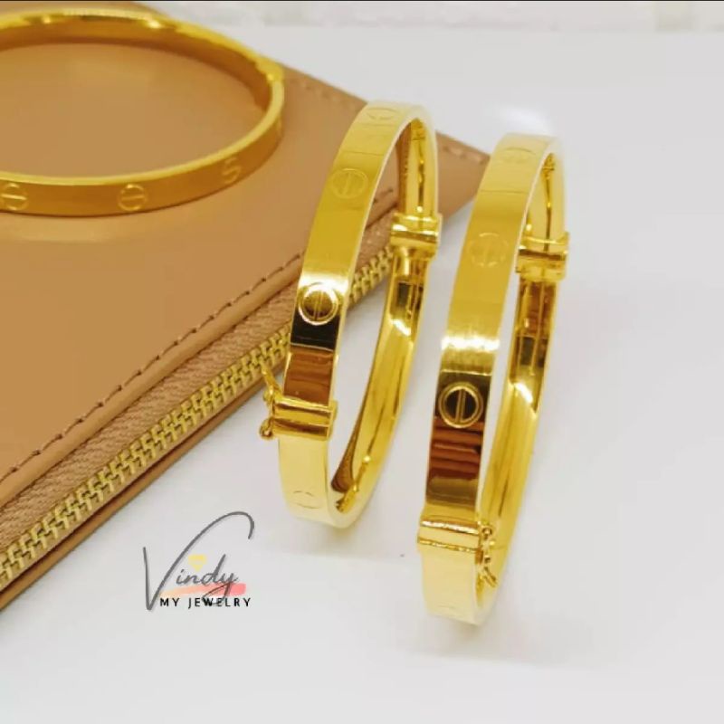 VINDYMY 916 GELANG CARTIER BANGLE CARTIER DESIGN 916 GOLD