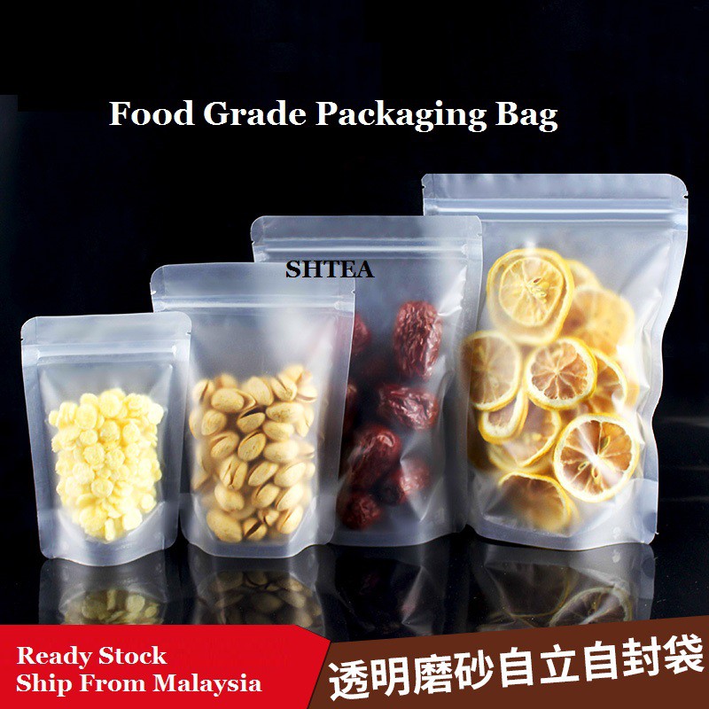 Ziplock Matte Translucent Food Grade Packaging Bag 50pcs± READY STOCK ...