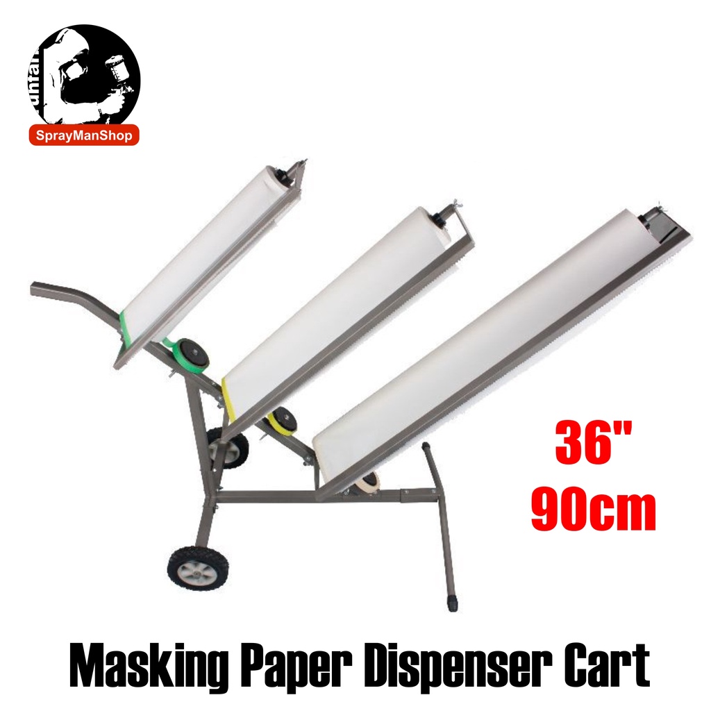 Masking Paper Dispenser Cutter Trolley 36" Up To 3 sizes Masking Paper
