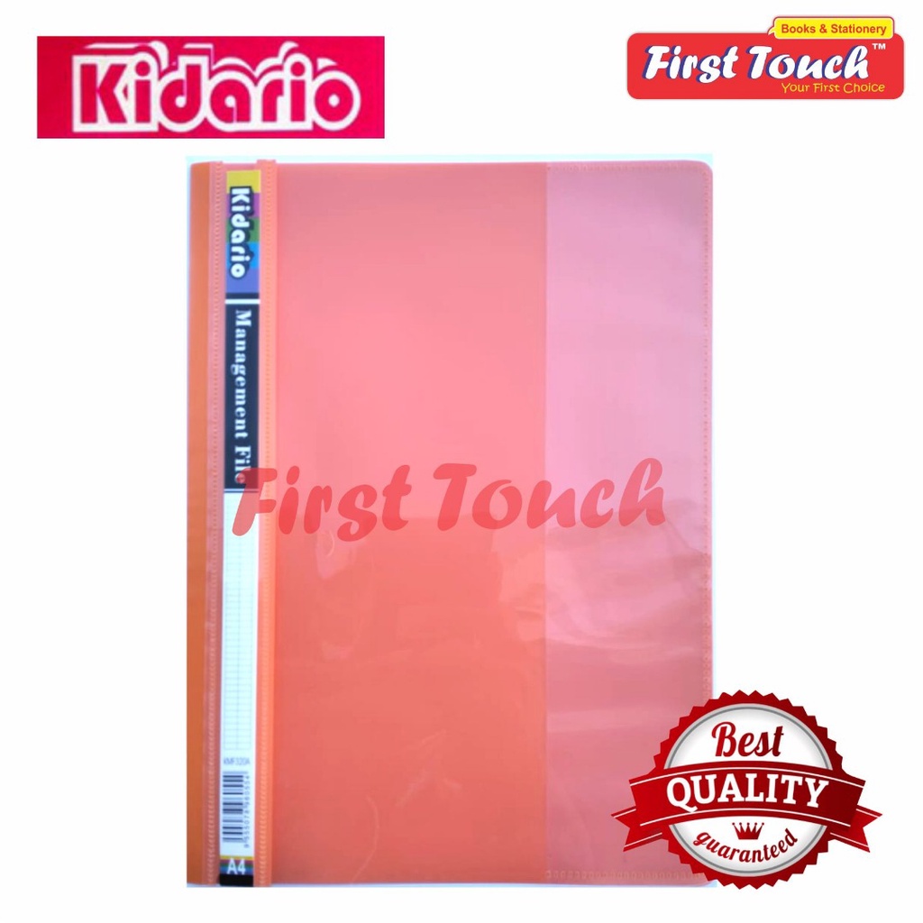 Kidario A4 Size KMF-320A PVC Management File Transparent Cover Fastener ...