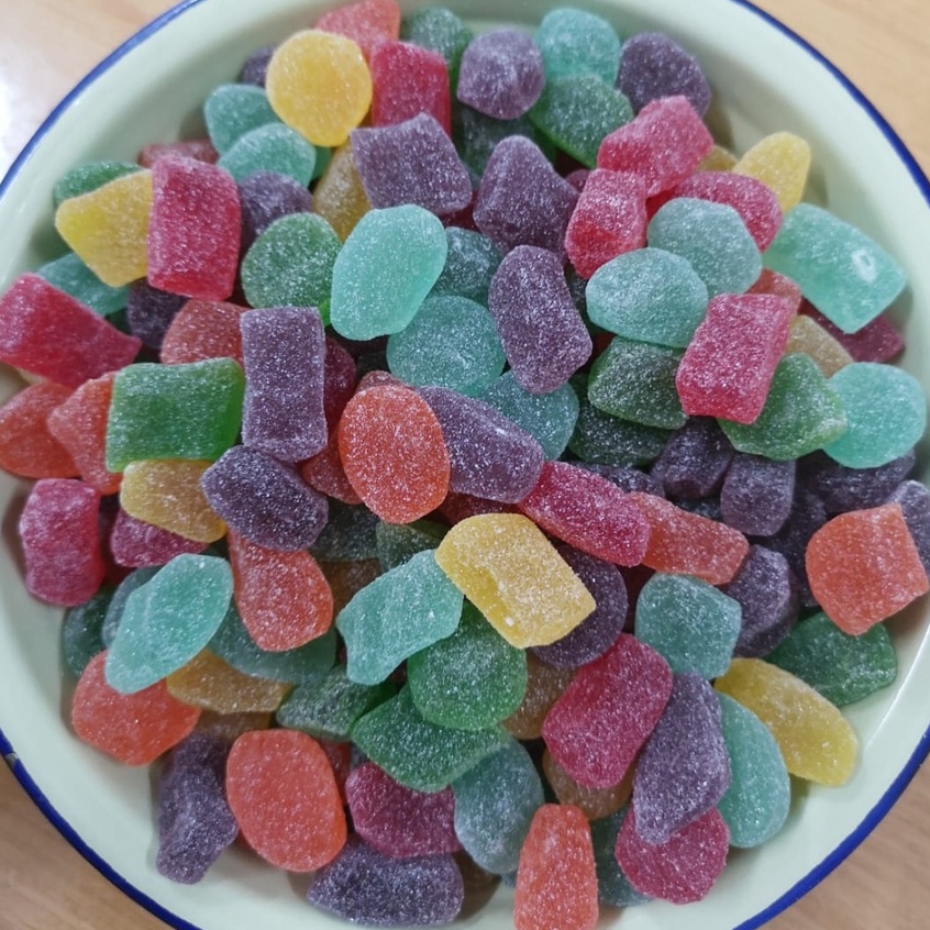 GULA JELLY 100gm/ ASSORTED SHAPE GUMMY CANDY/MIXED FRUIT PASTILLES ...