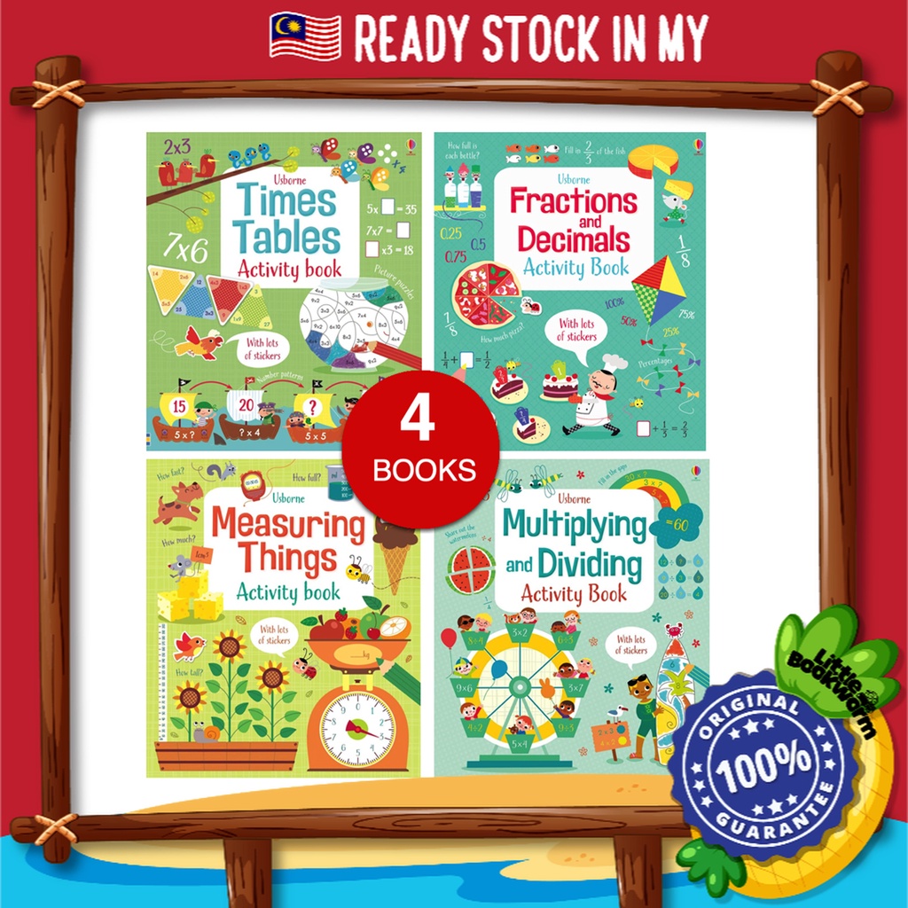 [100% original] Usborne Maths Activity Collection (4 books) | Shopee ...