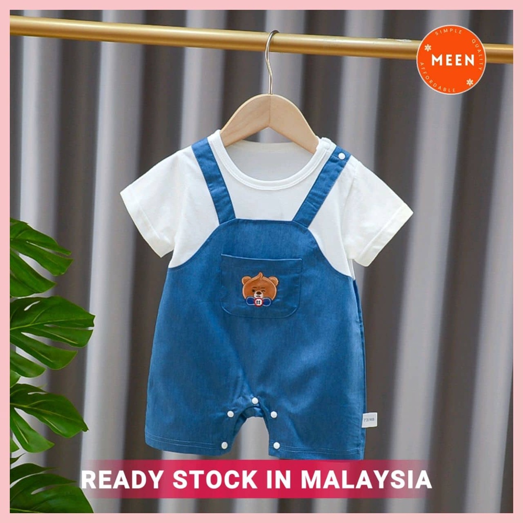 Jeans romper for baby sales boy