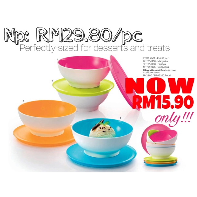 Dessert bowl tupperware hotsell