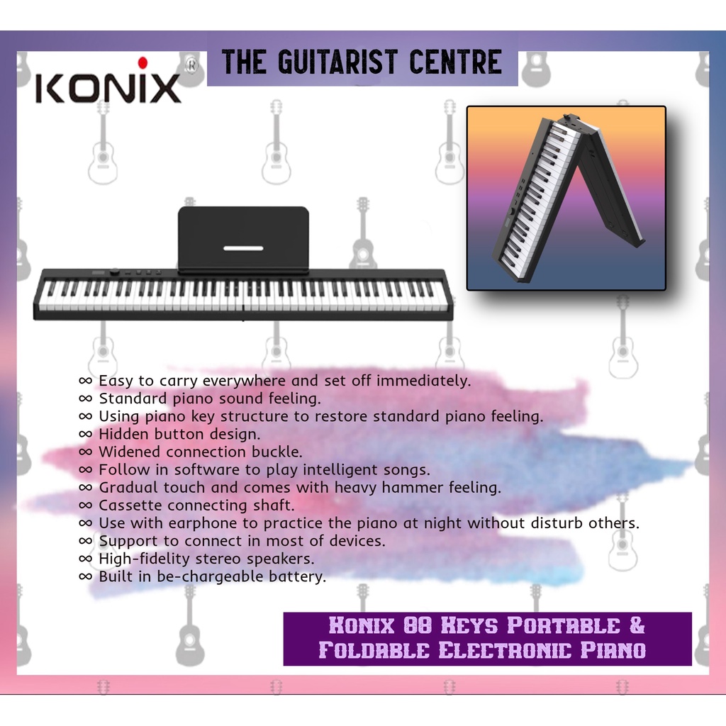 Konix foldable deals piano pj88