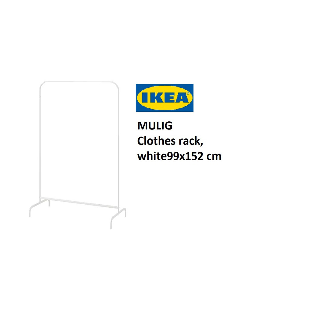 IKEA MULIG Clothes Rack White 99x151cm Shopee Malaysia