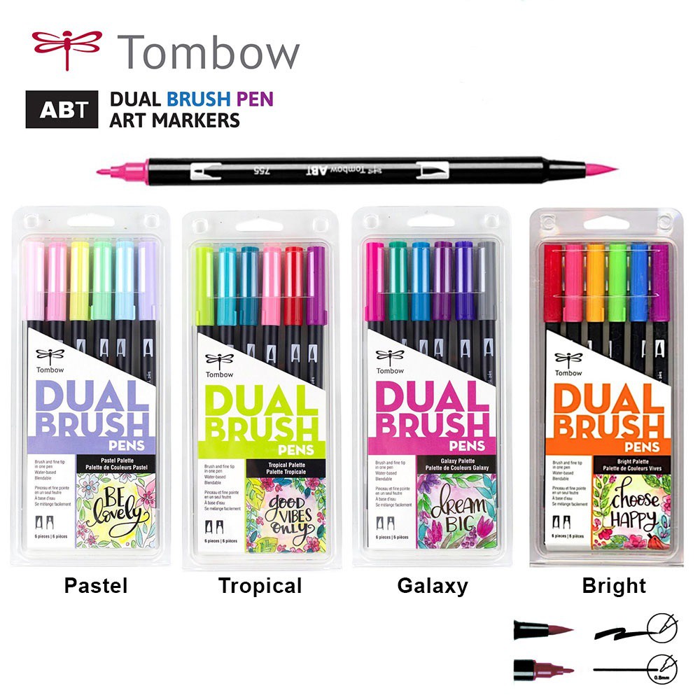 Bookbinders Design - ABT Dual Brush pen 6-set