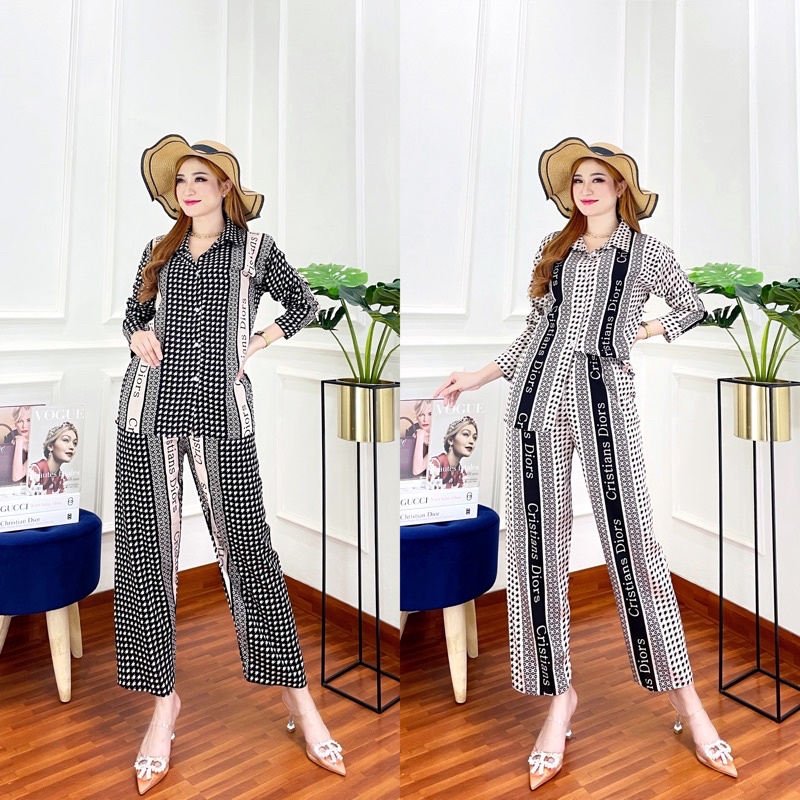 One SET Of RAYON Clothing Women Clothes DIORA MOTIF Settings | Shopee ...