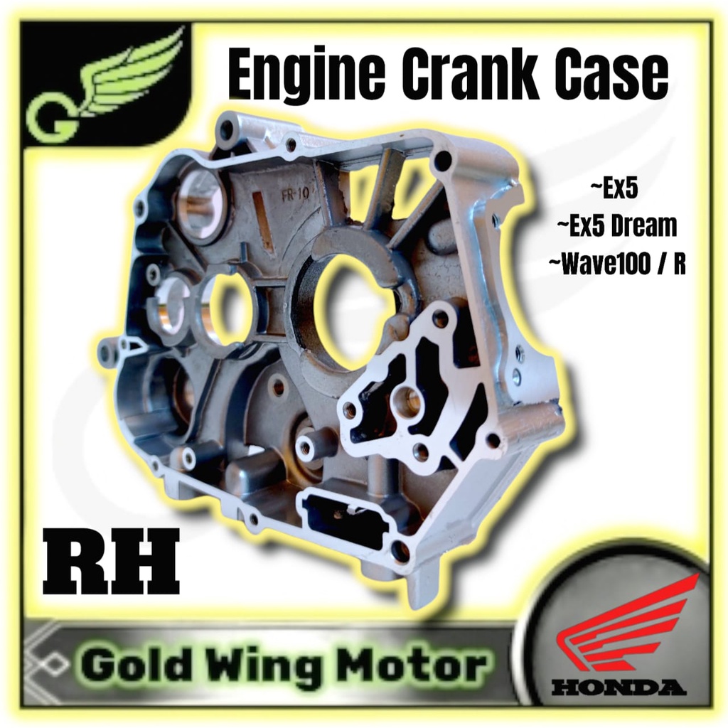 HONDA EX5 HI POWER DREAM ENGINE CRANK CASE RH STD EX5DREAM W100 WAVE100 ...