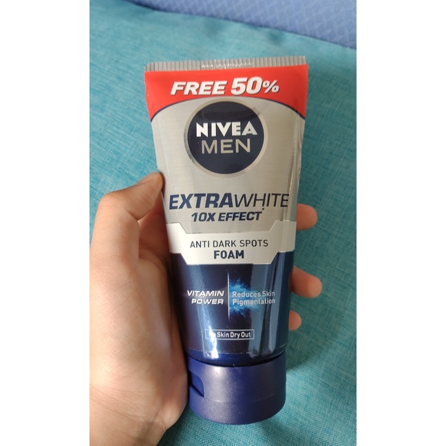 NIVEA Men White 10X Effect Foam - Nettoyant Visage Blanchissant Et Réducteur De Pores - Mousse Fraîche