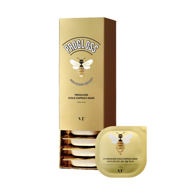 VT Cosmetics VT Progloss Gold Capsule Mask 1 Box (10EA ) | Shopee Malaysia